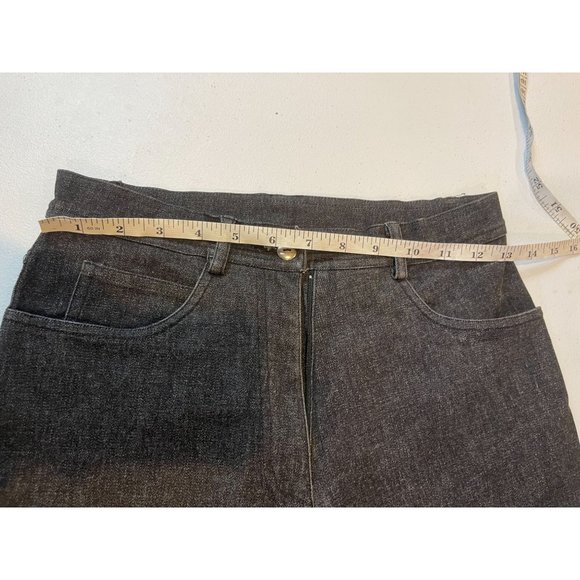 Christine Phillipe Womens Jeans Skinny Leg Beaded Detail at Bottom Black Size 6 - Picture 3 of 9